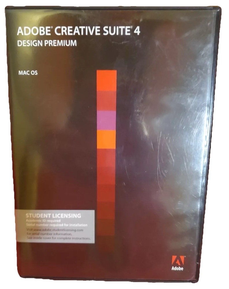 Adobe Creative Suite 4 Design Premium Mac OS Student Licensing Complete Set CS4