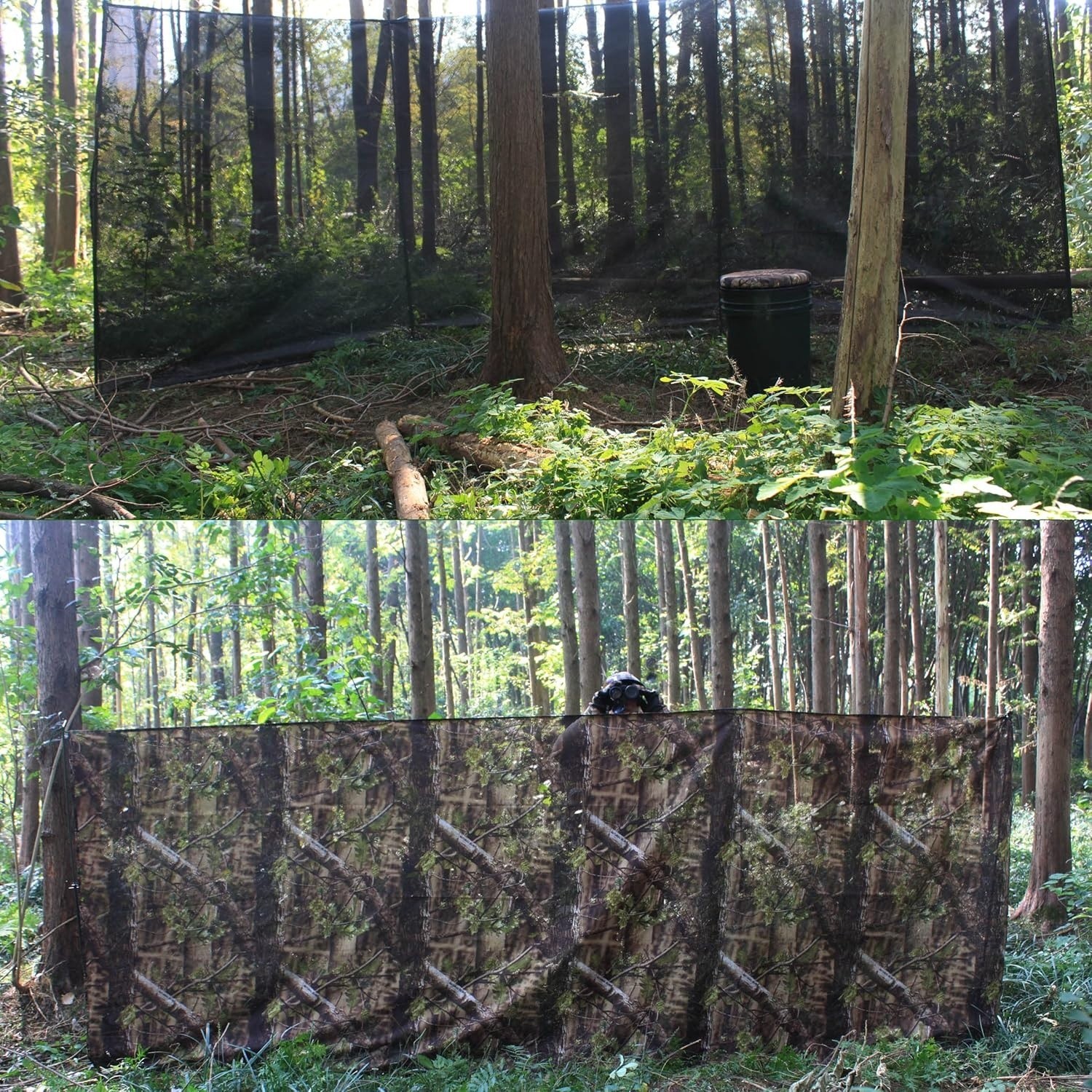 One Way See Through Camouflage Mesh Camo Netting Material For Hunting Ground
