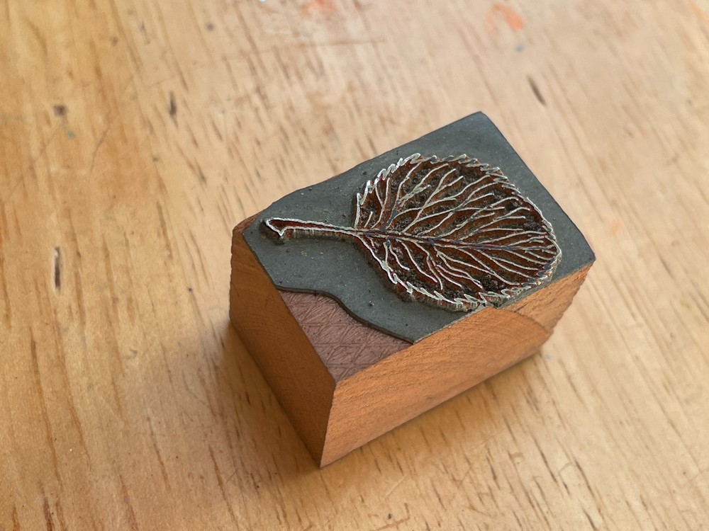 Printing Letterpress Printers Block Birch Leaf (134)