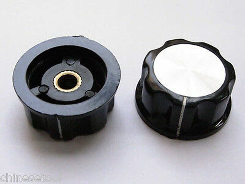 12pcs Bakelite Knobs VOLUME TONE CONTROL KNOB 13.5mmX22.5mm Black 2#