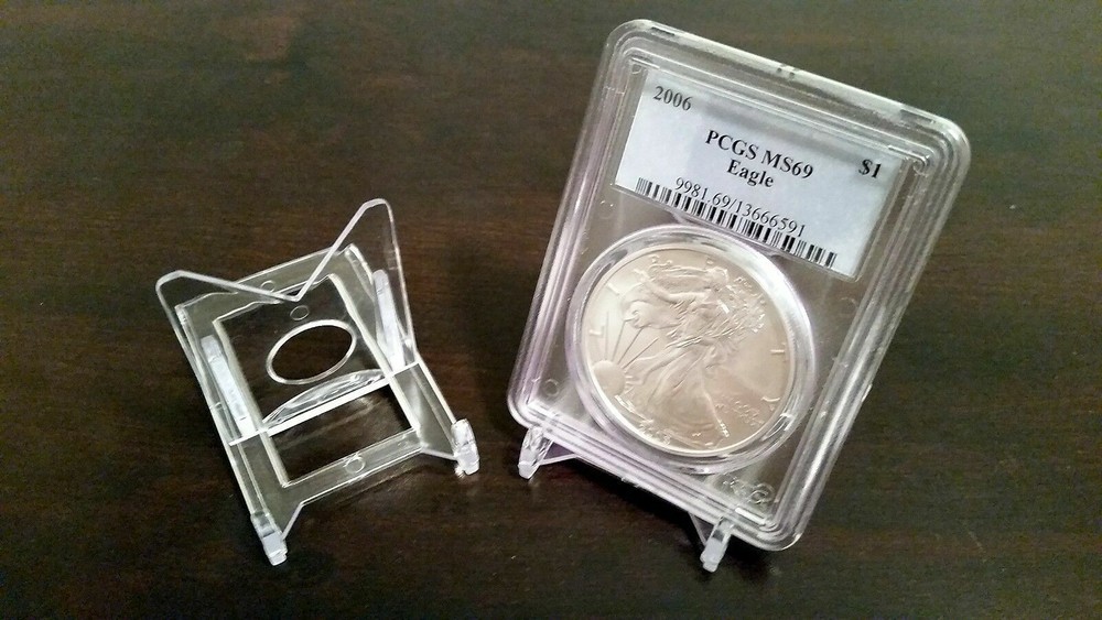 NEW (40 PK) BCW 2"Adjustable 2 Piece Display Stands Cards, Coin, Currency, Geode