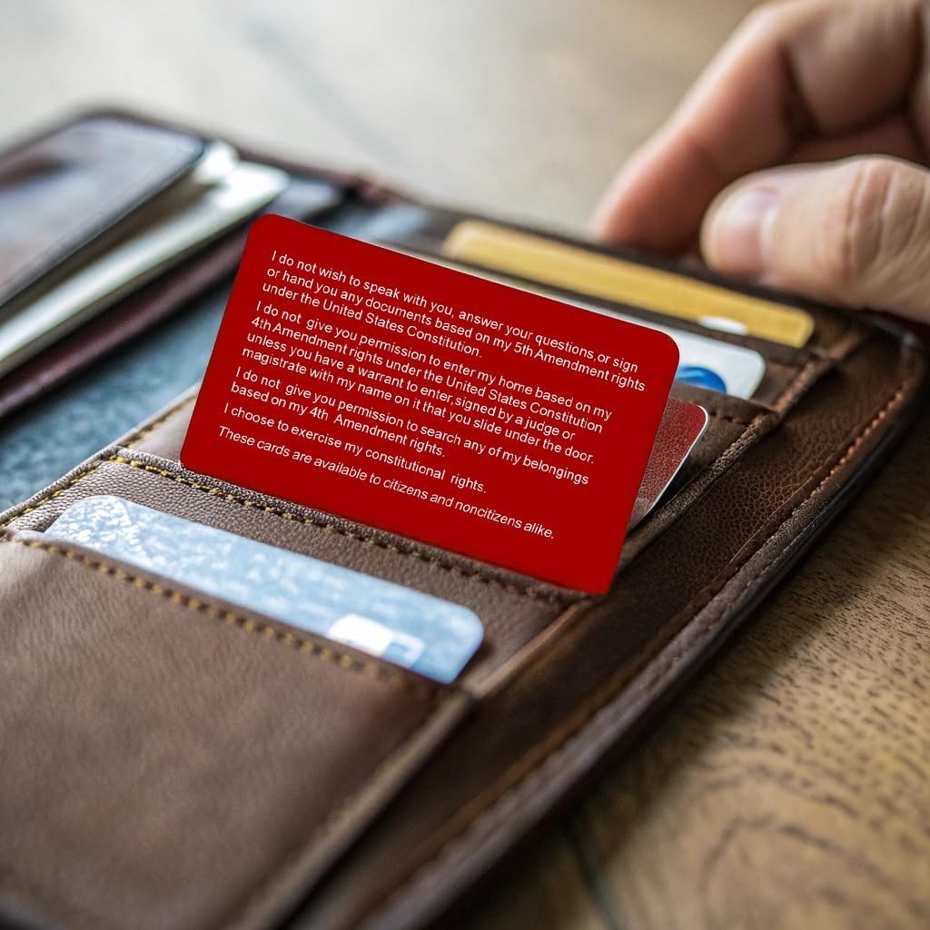 10 PCS Know Your Rights Immigration Red Card - 10 pack, 10pack