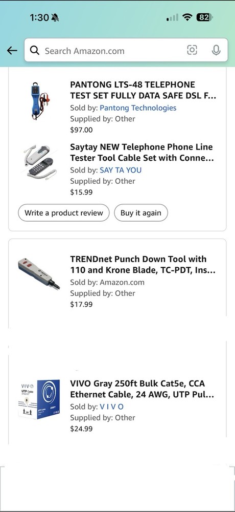 IT Networking Telecom Tool Lot, Punch Down Tool, RJ45 Connectors, 9 Items