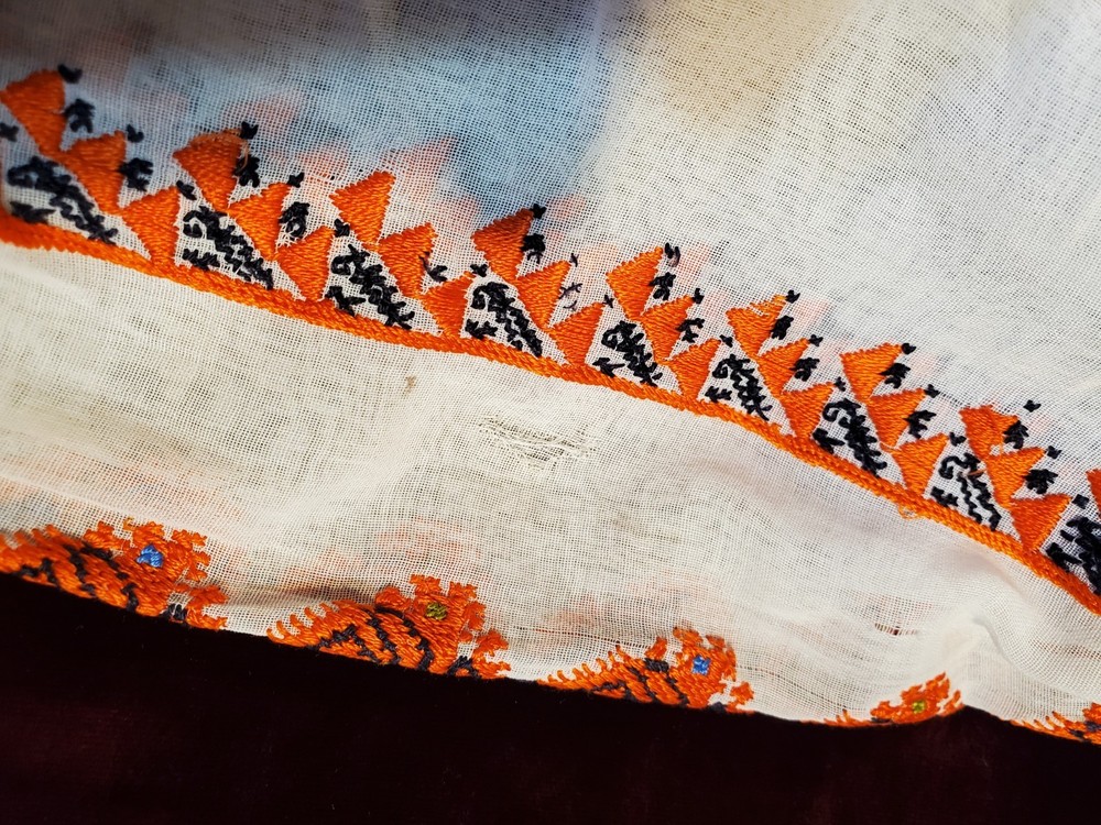 Exquisite Antique Romanian Silk Blouse