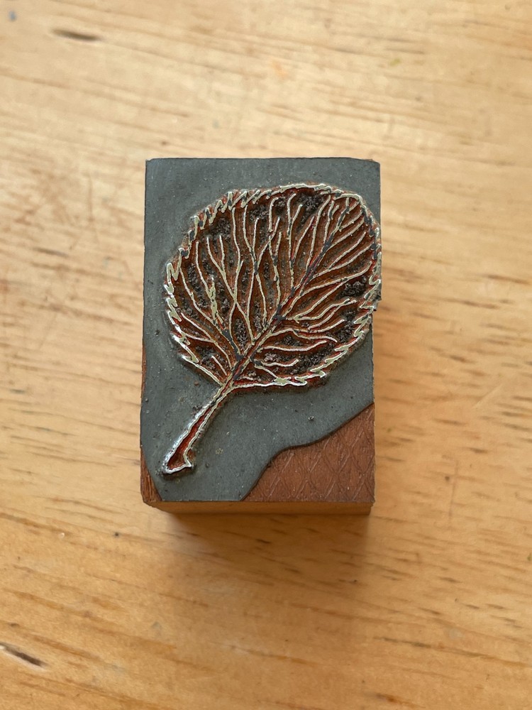 Printing Letterpress Printers Block Birch Leaf (134)
