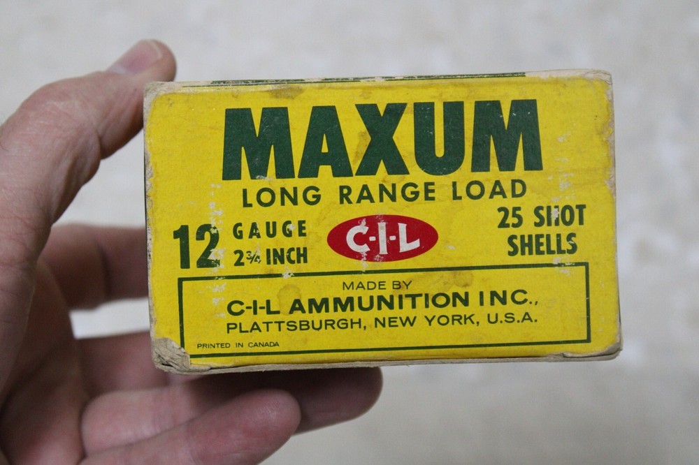 C-I-L MAXUM SHOTGUN SHELL BOX LONG RANGE LOAD EMPTY 12 GA