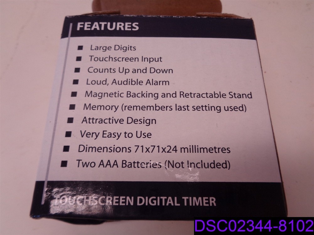 Wrenware Touchscreen Digital Timer