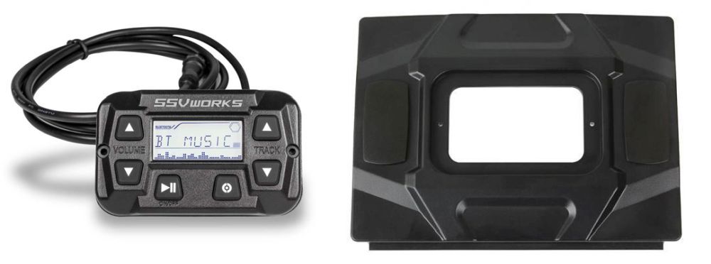 SSV Works MRB3S Media Player With Dash Panel Kit For Polaris General 1000 16-22