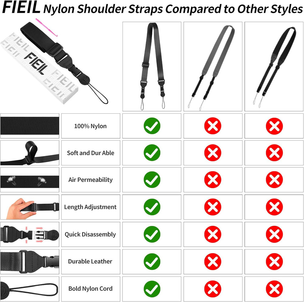 Adjustable Shoulder Strap, Nylon Camera Strap, Comfortable Neck Strap for Ipad,