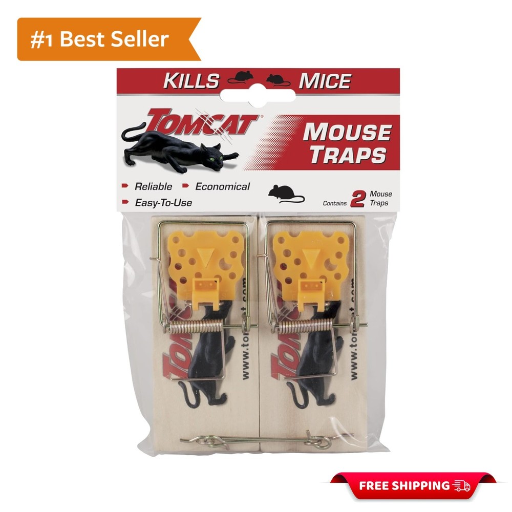 User-Friendly Wooden Mouse Traps - 2 Traps for Efficient Rodent Control