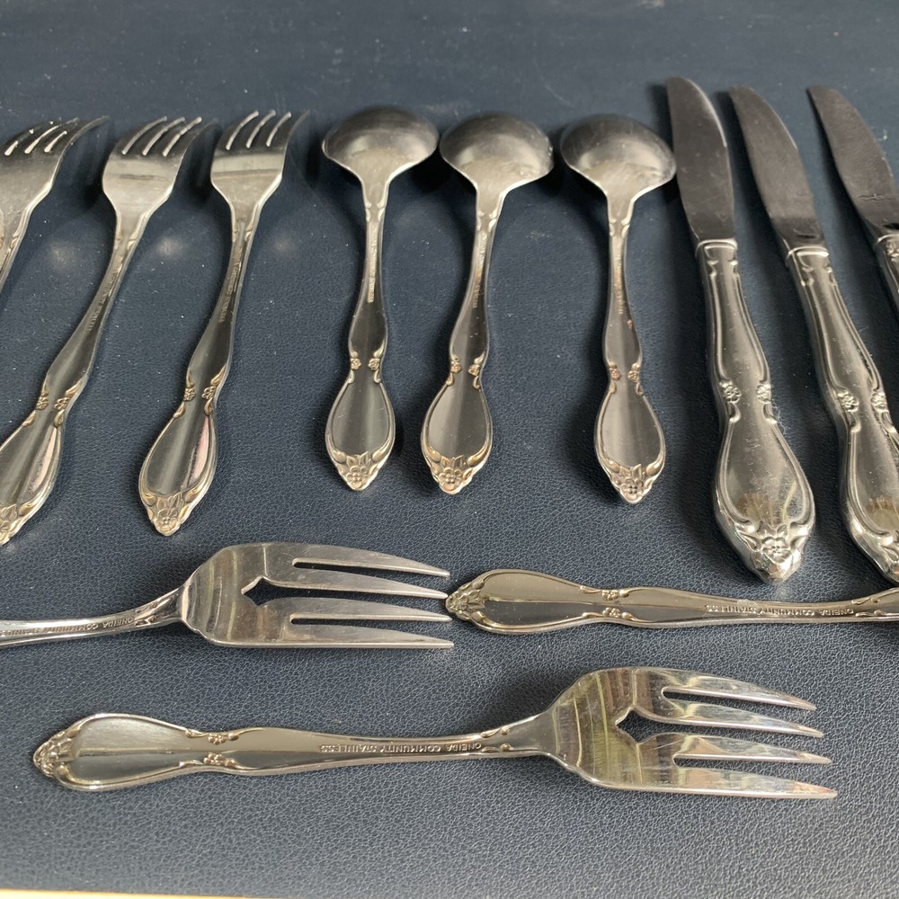 Oneida Community Chatelaine Stainless 3 Place Set (12 Total Pieces).