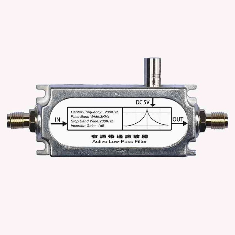 100Hz BPF Single Power Supply Active Bandpass Filter 45dB Suppression