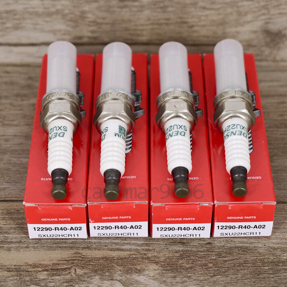 4PCS OEM Iridium Spark Plugs Fits For Honda Denso 12290-R40-A02 SXU22HCR11S 3461