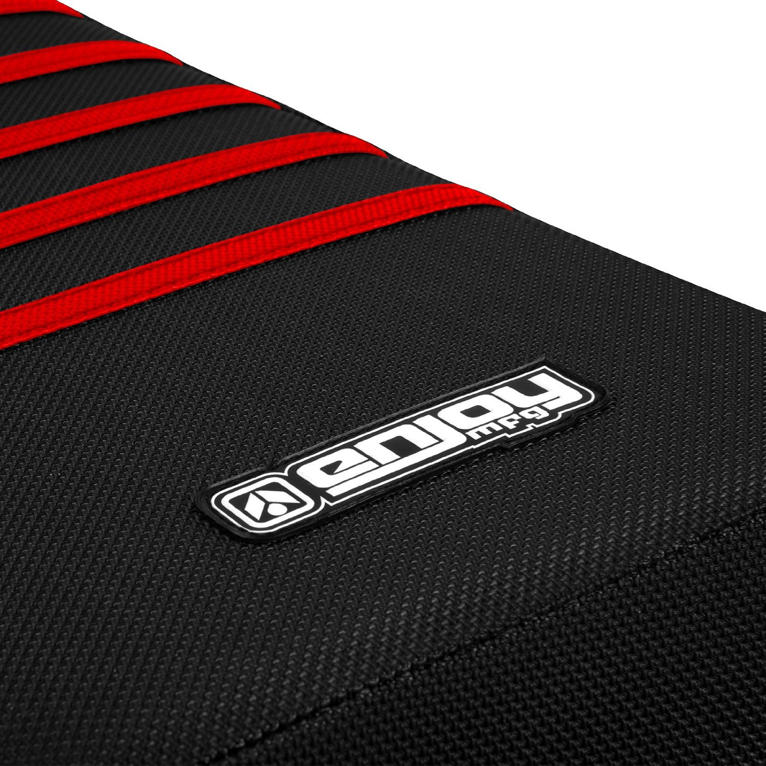 1987-2006 YAMAHA Banshee Seat Cover Gripper Enjoy Mfg ALL BLACK / RED RIBS #112