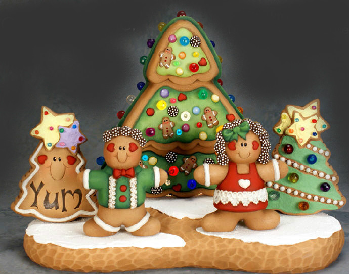 Ceramic Bisque ~Ready to Paint~ Gingerbread Scene