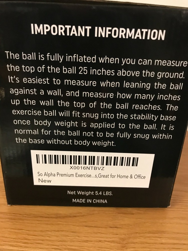 NIB SO ALPHA SOALPHA EXERCISE BALL BUNDLE: COMPLETE & STILL FACTORY SEALED/WRAP