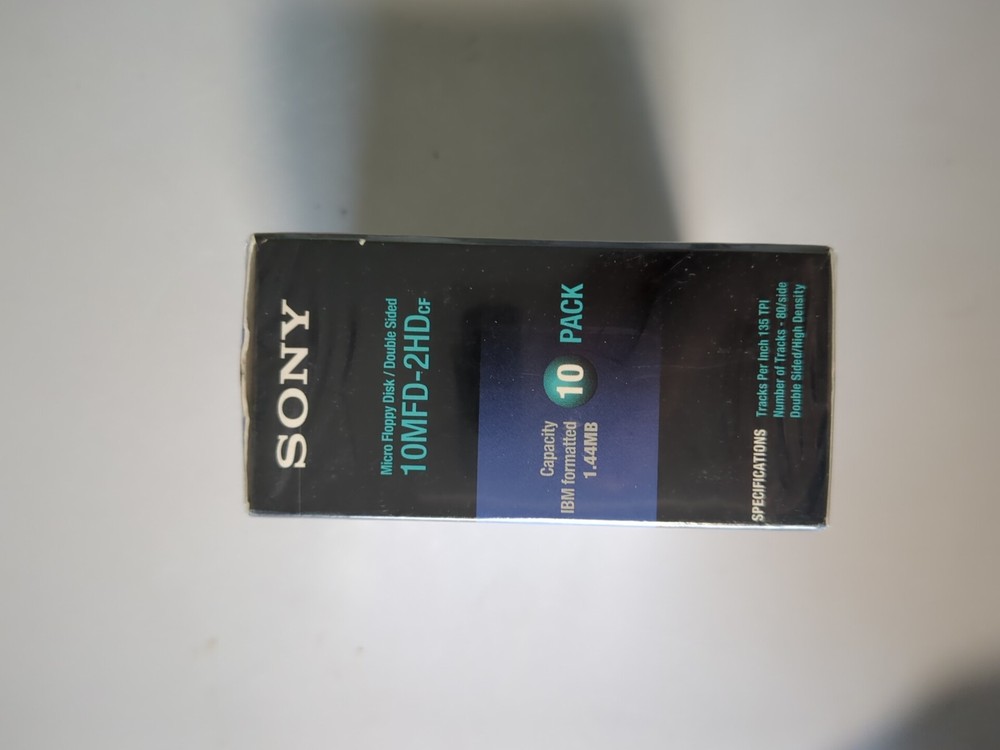 Sony 10MFD-2HDcf 3.5" Double Sided Diskettes for IBM Compatible - 10 Pack