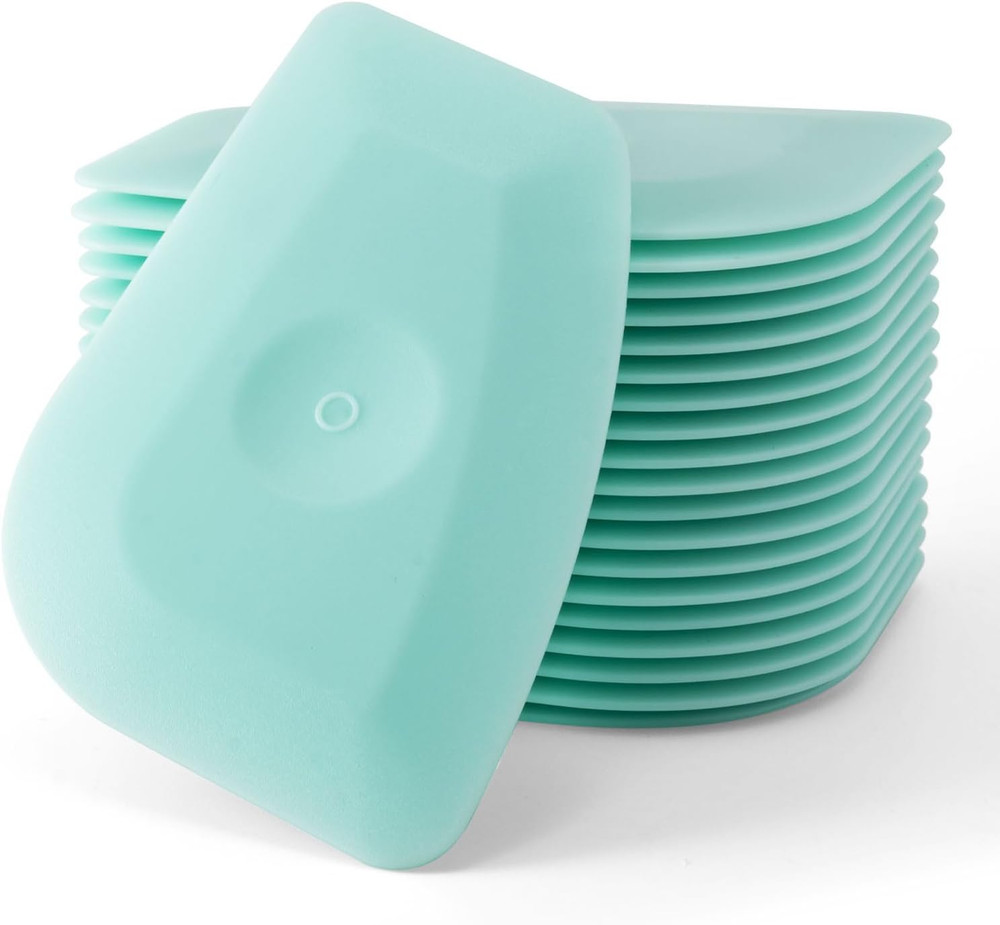 Small Vinyl Scraper 20 Pcs Sturdy Plastic Scraper Tool for Vinyl, Multifunctiona