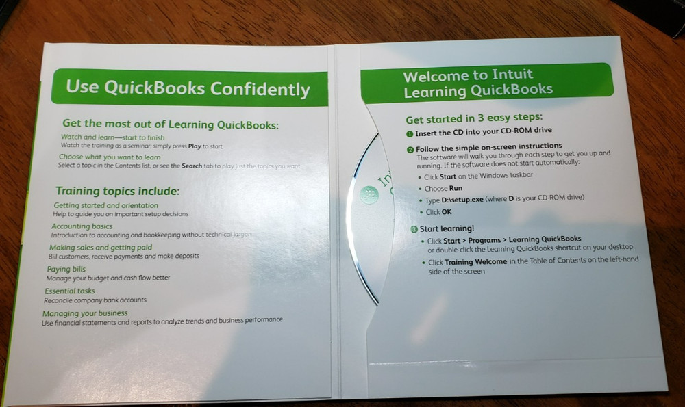 Intuit Learning QuickBooks for Windows 2012 Learning Training CD Software
