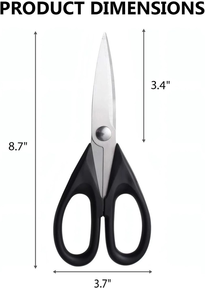 Multipurpose Kitchen Shears, 8.7" Professional Heavy-Duty Scissors, Dishwasher