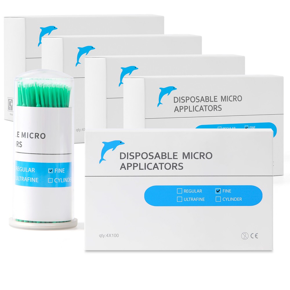 Dental Microbrush Disposable Applicators Tips Micro Brush Cleaning 2.0mm Fine