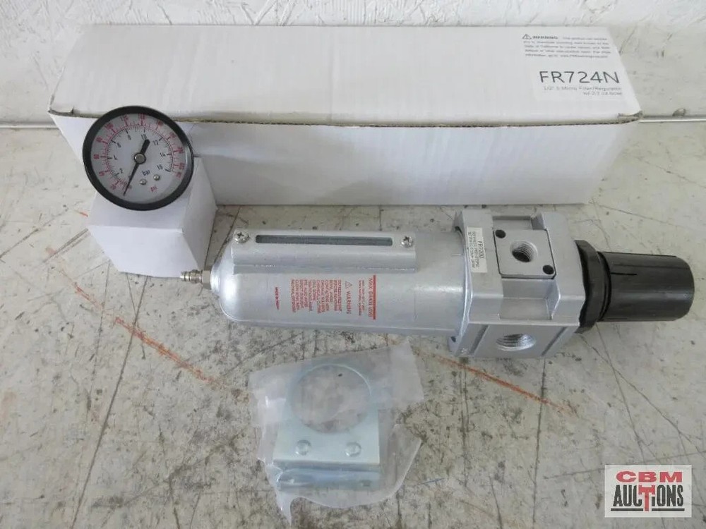 1/2" Air Compressor Regulator & Filter In Line Combo With Gauge Compressed Air