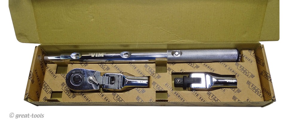 VIM TOOLS: TELESCOPIC RATCHET KIT – extendable handle – flex head – breaker bar