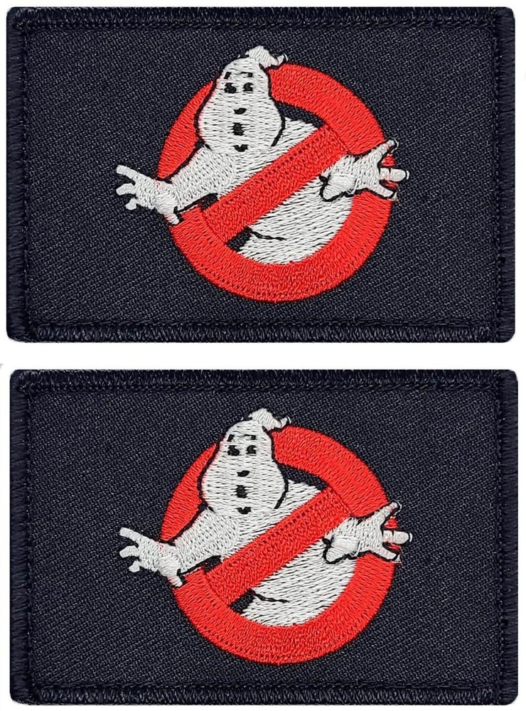 Ghostbusters No Ghost Morale Patch | 2PC Hook Backing 3"x2"