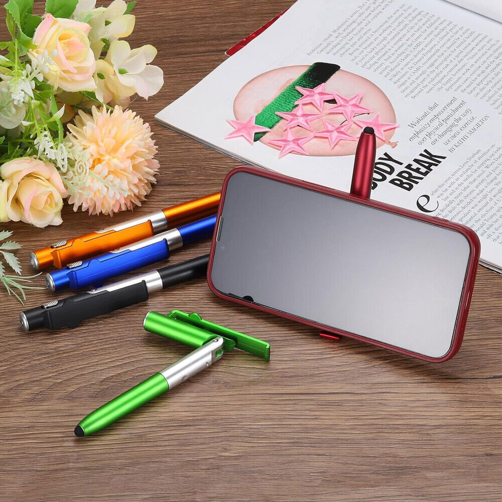 4 in 1 Multi-functional LED Light Screen Stylus Touch Ballpoint Pen Folding