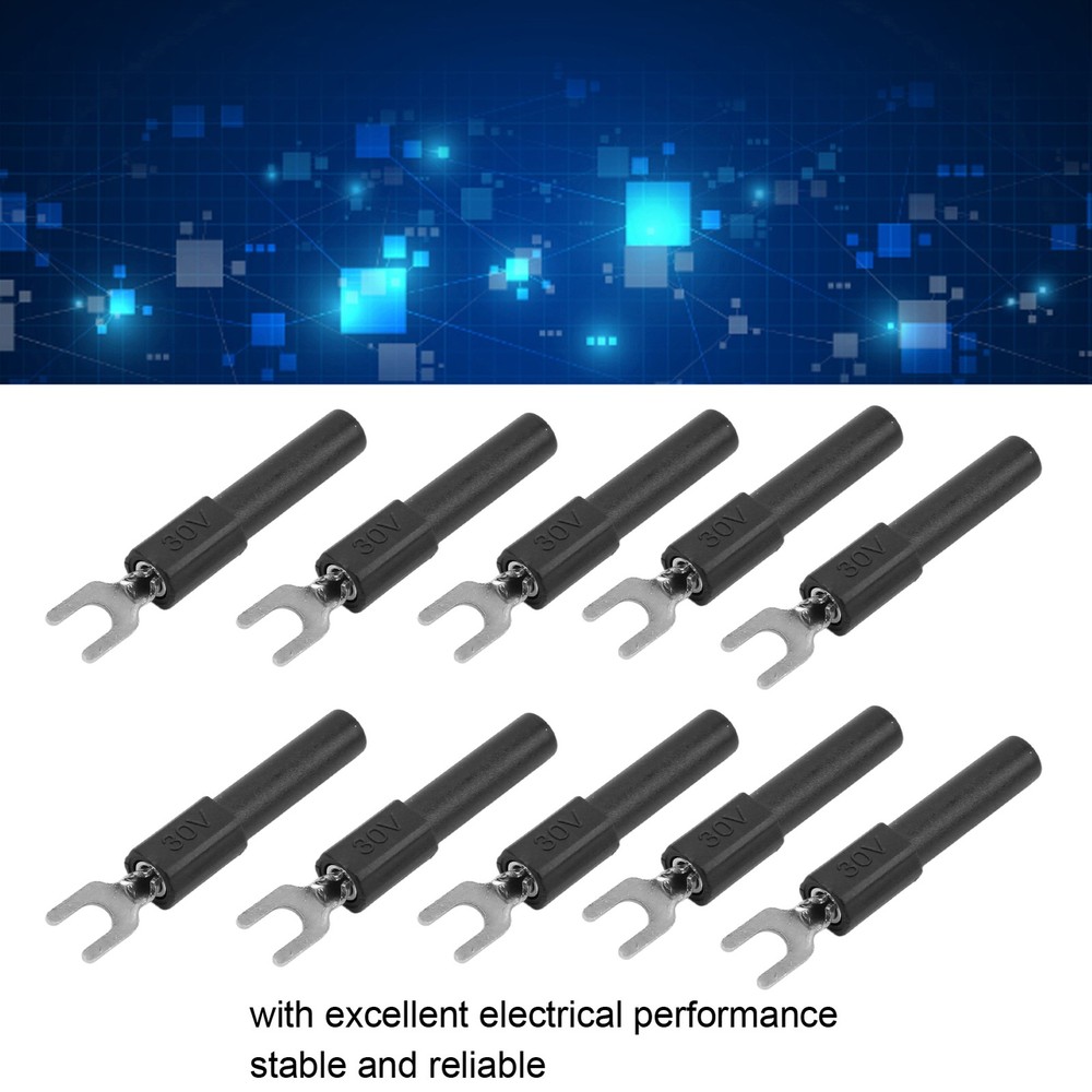 10pcs Fork Spade Wire Connectors High Quality Testing Multimeter Trending❀