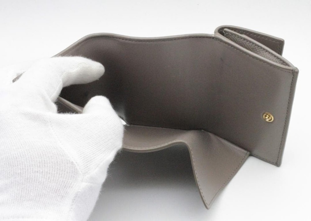 CELINE Folded Compact Wallet Excellent Condition From Japan