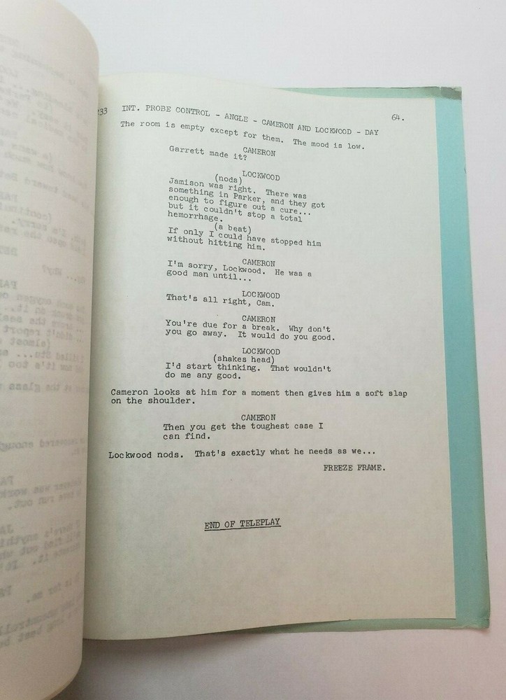 SEARCH / Judy Burns 1972 TV Show Script, "Countdown to Panic"