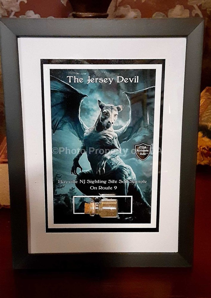 THE JERSEY DEVIL Sighting Site Soil Sample Relic Artifact LEEDS DEVIL With COA