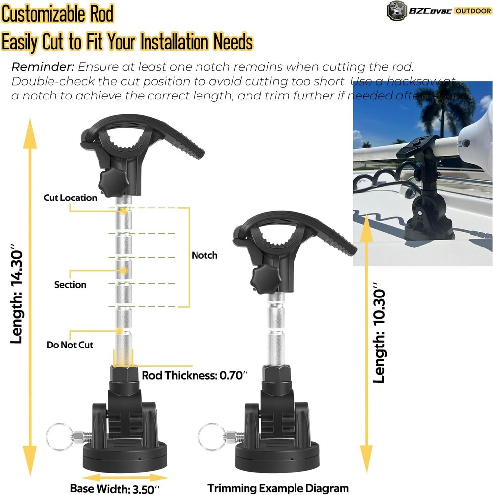 Electric Trolling Motor Support Stabilizer Mount for Enhanced Stability