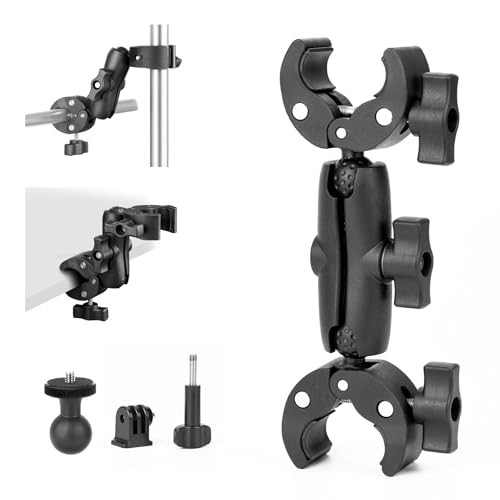 Double Clamp Mount Umbrella Holder Camera Pole Bracket for Stroller
