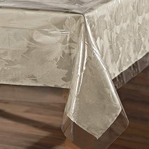 sancua Clear Plastic 100% Waterproof 102" x 60" (Rectangular), Crystal