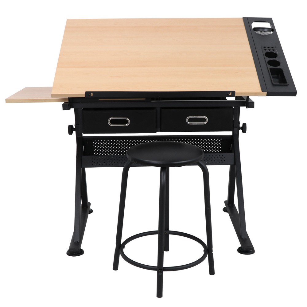Adjustable Drafting Table W/ Stool Ideal for Crafting, Painting Art Support Tool