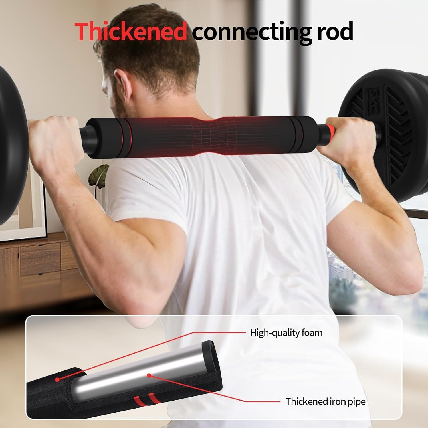 Space-Efficient 4-in-1 Adjustable Dumbbell Set (20-80lbs) - Ideal for Home Use