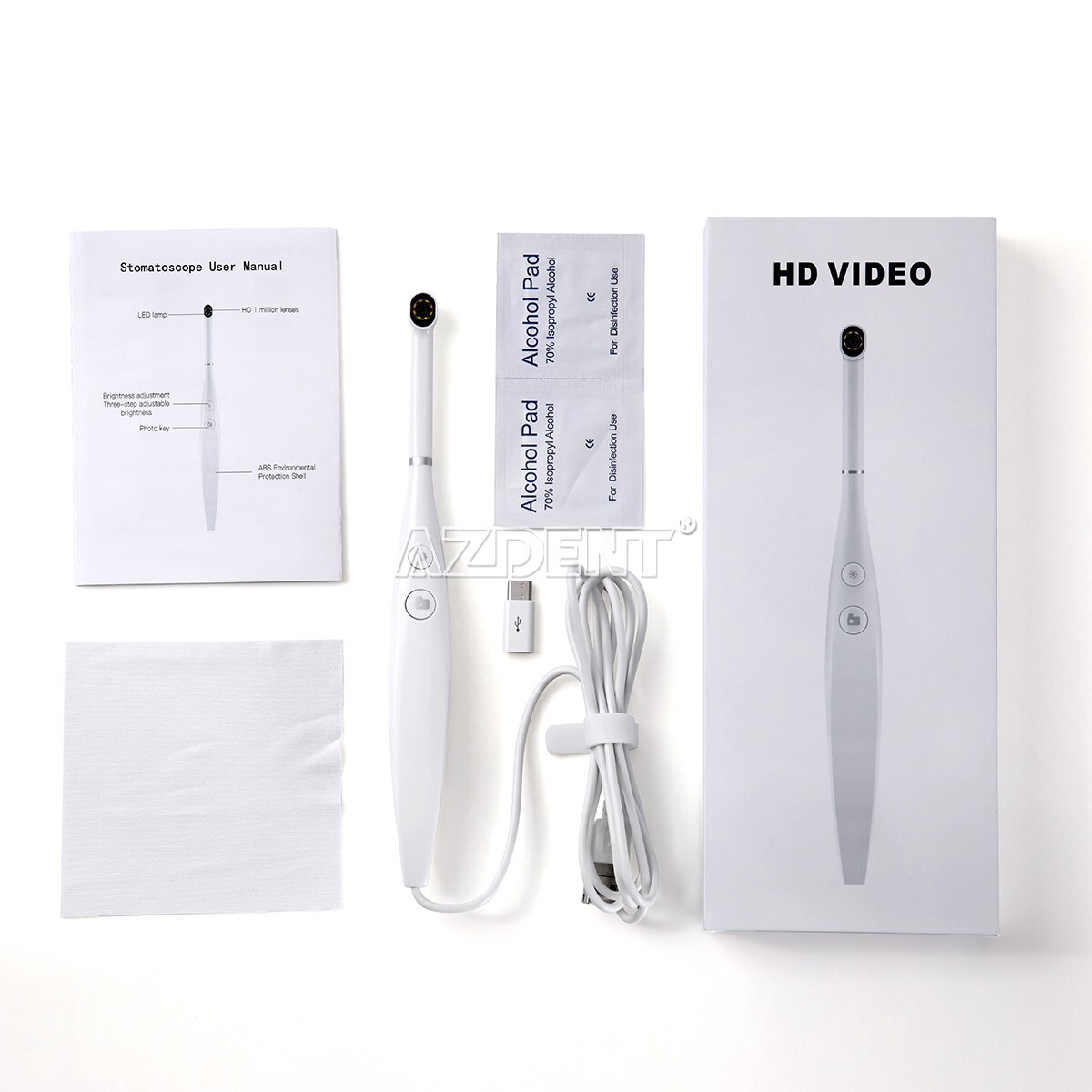 USA Dental Intraoral Camera USB HD Camera 8 LED Lights 3-speed Adjustment AZDENT