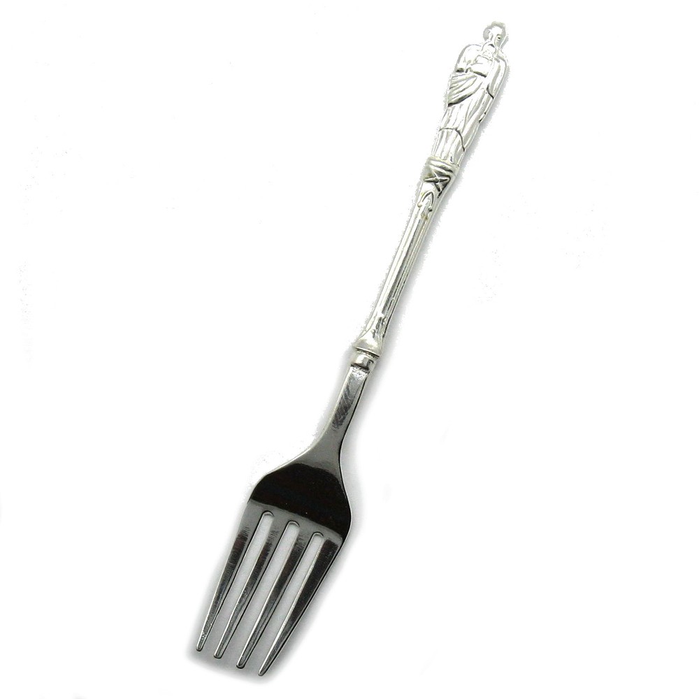 Solid genuine sterling silver fork hallmarked 925 handmade S000008 Empress