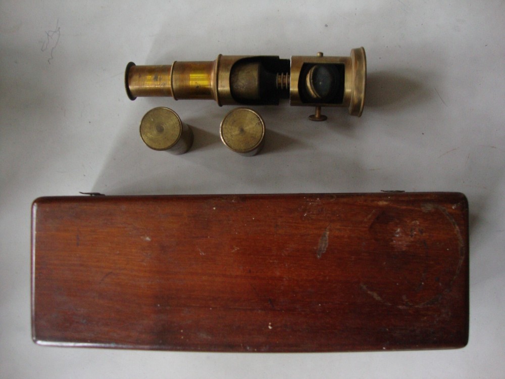 Antique microscopes and accessories