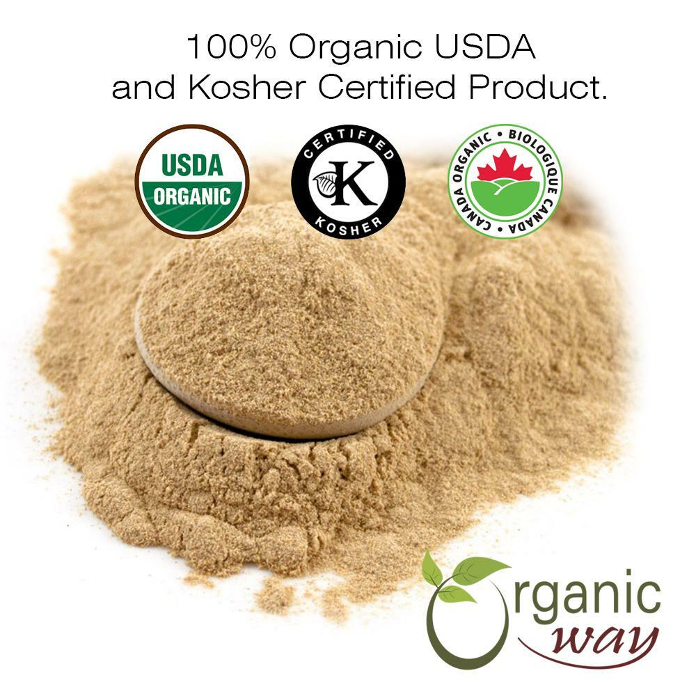 Organic Way Ashwagandha Root Powder - Organic, Kosher & USDA Certified