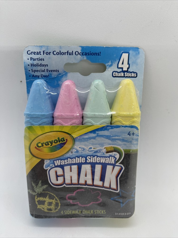 Crayola Sidewalk Chalk 4/Pkg, Multi Color