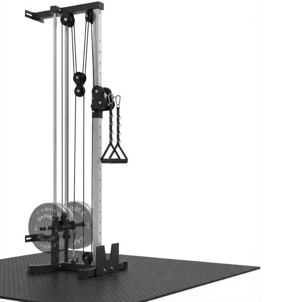 Wall Mount Cable Machine LAT Pulldown Machines with 19 Positions Weight Workout