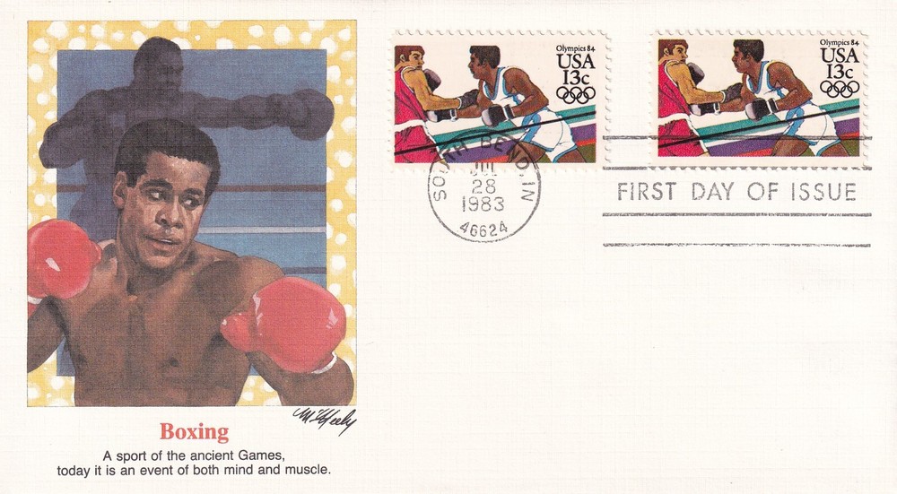 STAMP US SCOTT 2051 "Summer Olympics-Boxing" 13 CENT 1983 FDC - H