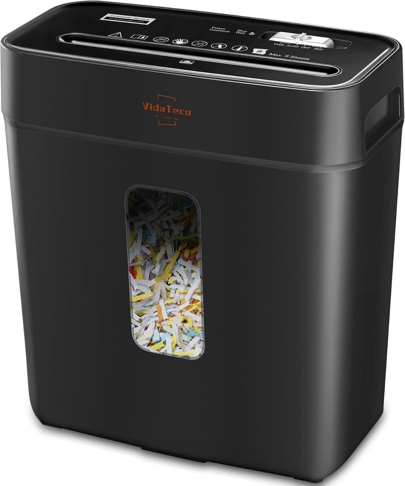High-Security 8-Sheet Shredder – Effortless Emptying and User-Friendly Design