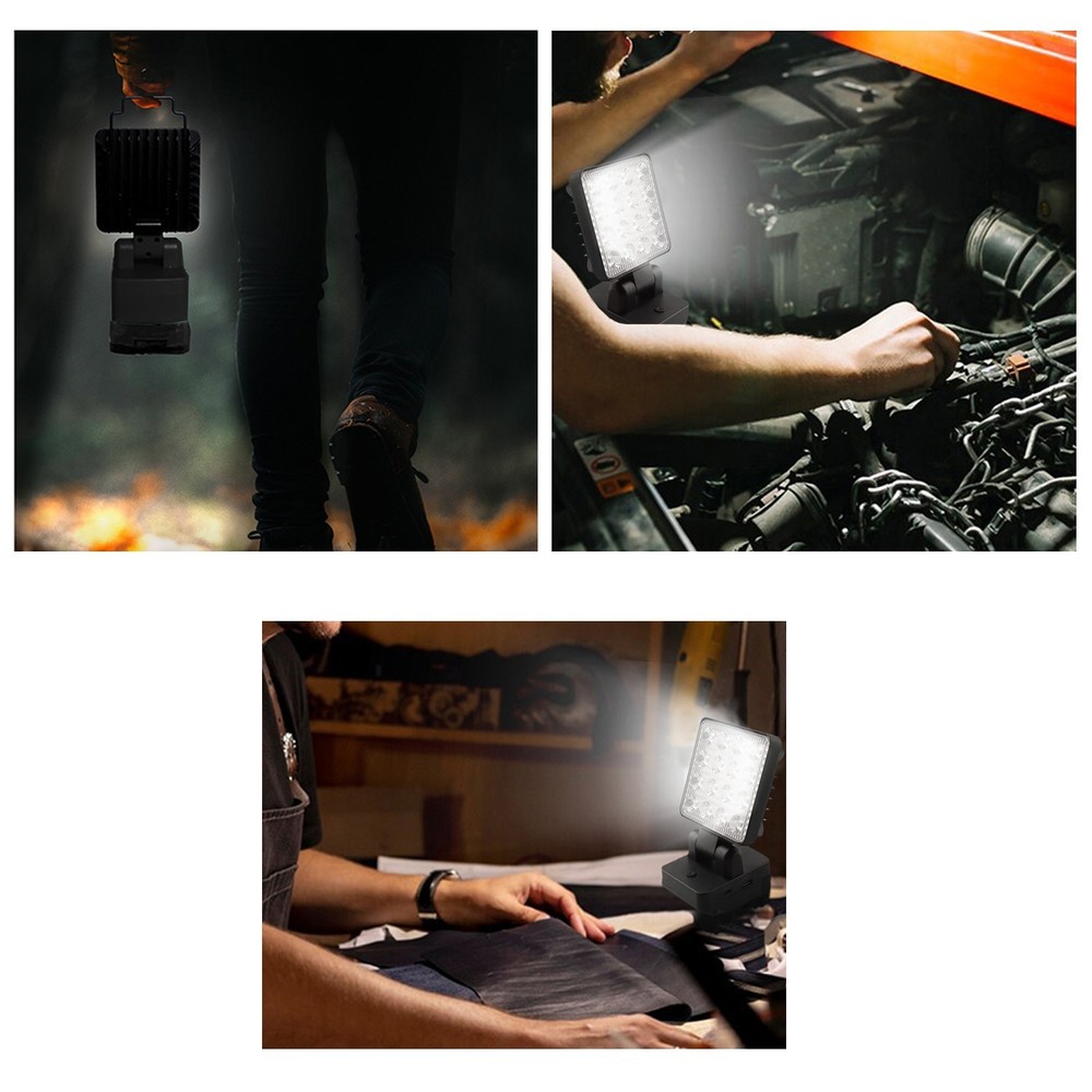 Easily Adjustable Cordless LED Work Light Compatible with For Metabo Batteries