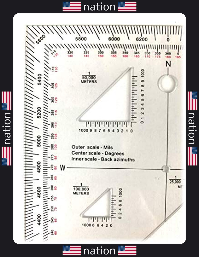 Precision Military Protractor for Land Navigation - Essential Tool