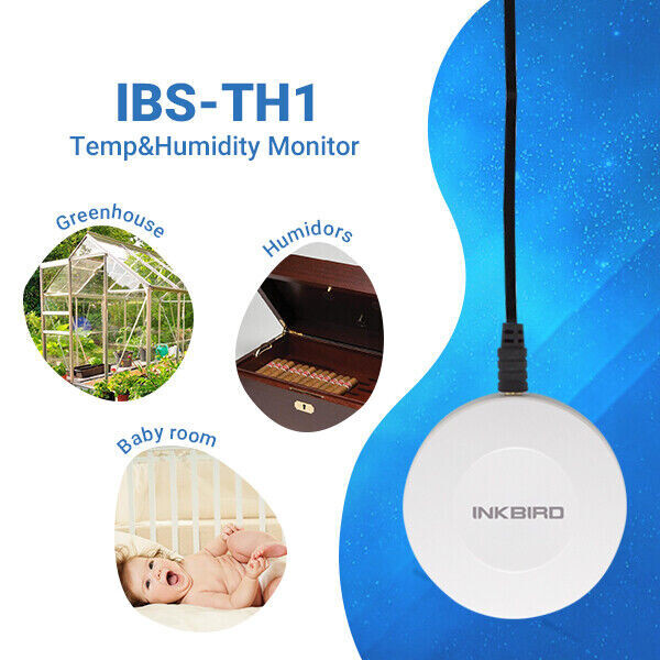 Inkbird Thermometer Hygrometer Data Loggers Android & iOS Phone Waterproof Probe