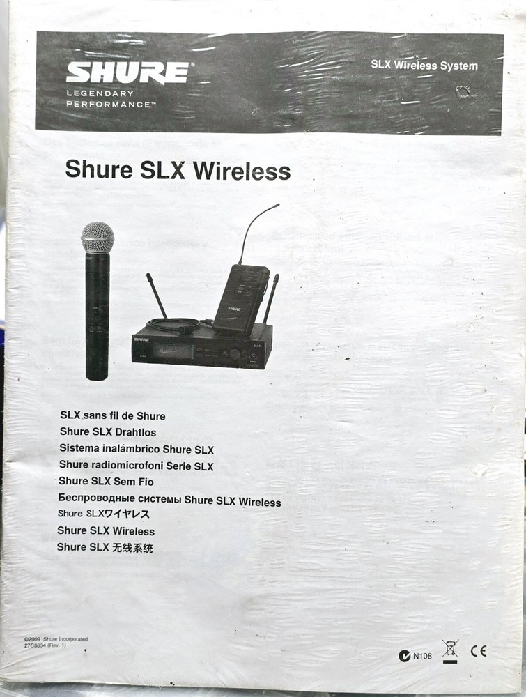 New SHURE SLX Wireless System Operation Manual